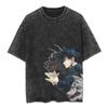 Cartoon Spell Battle Oversized Retro 3D Printed Loose Large Round Neck Cotton Short Sleeve T-Shirts Men’s