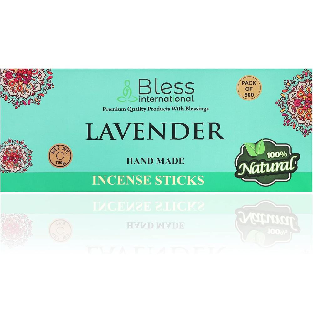 Bless-Lavender -Incense-Sticks 100%-Natural-Handmade-Hand-Dipped-Incense-Sticks Organic-Chemicals-Free for-Purification-Relaxation-Positivity