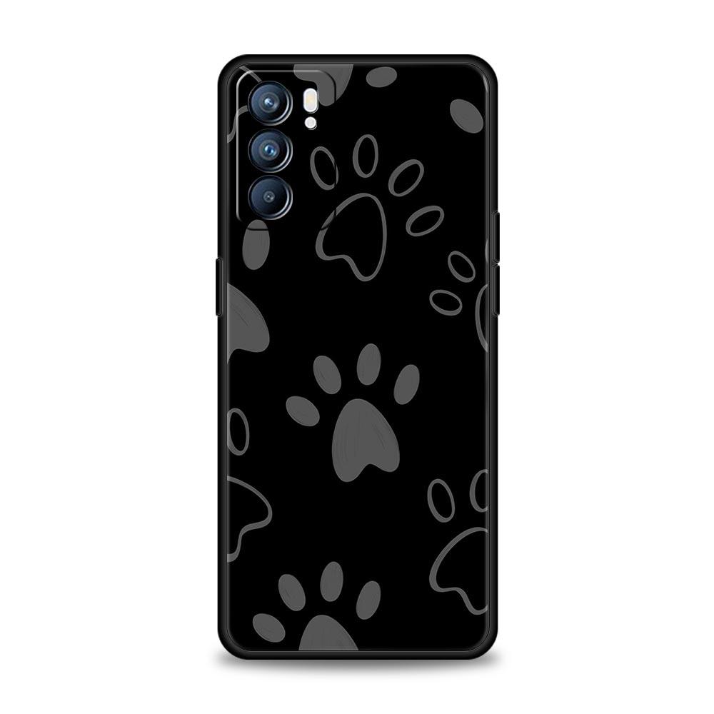 Dog Paw Phone Case For Oppo Reno13 Reno12 Reno11 F Reno10 Pro A54 5G Find X5 A53 A52 A9 A57 A78 4G A79 A80 A98 Cover