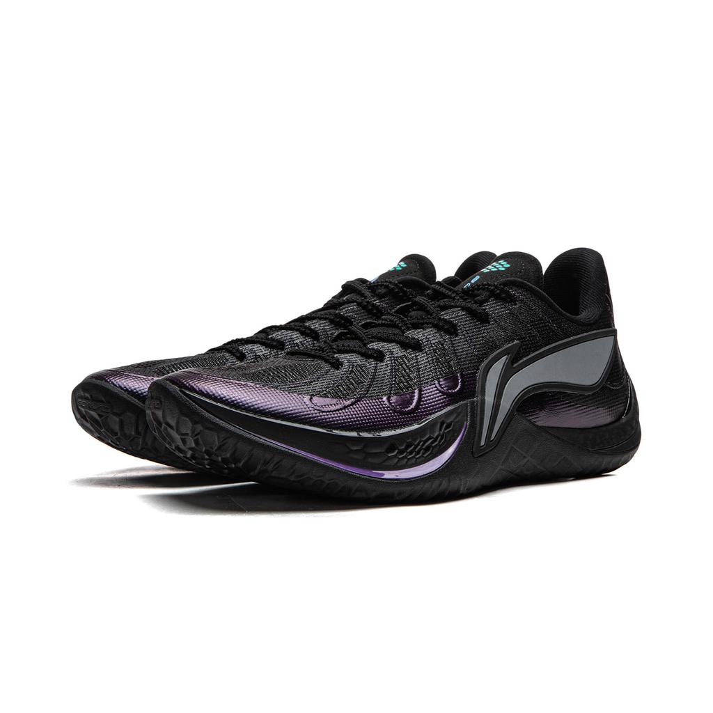Li Ning Sonic 14 Cushioning Slip Resistant Breathable Rebound Grip Low top Basketball Shoes Men's Black ABAW015-7