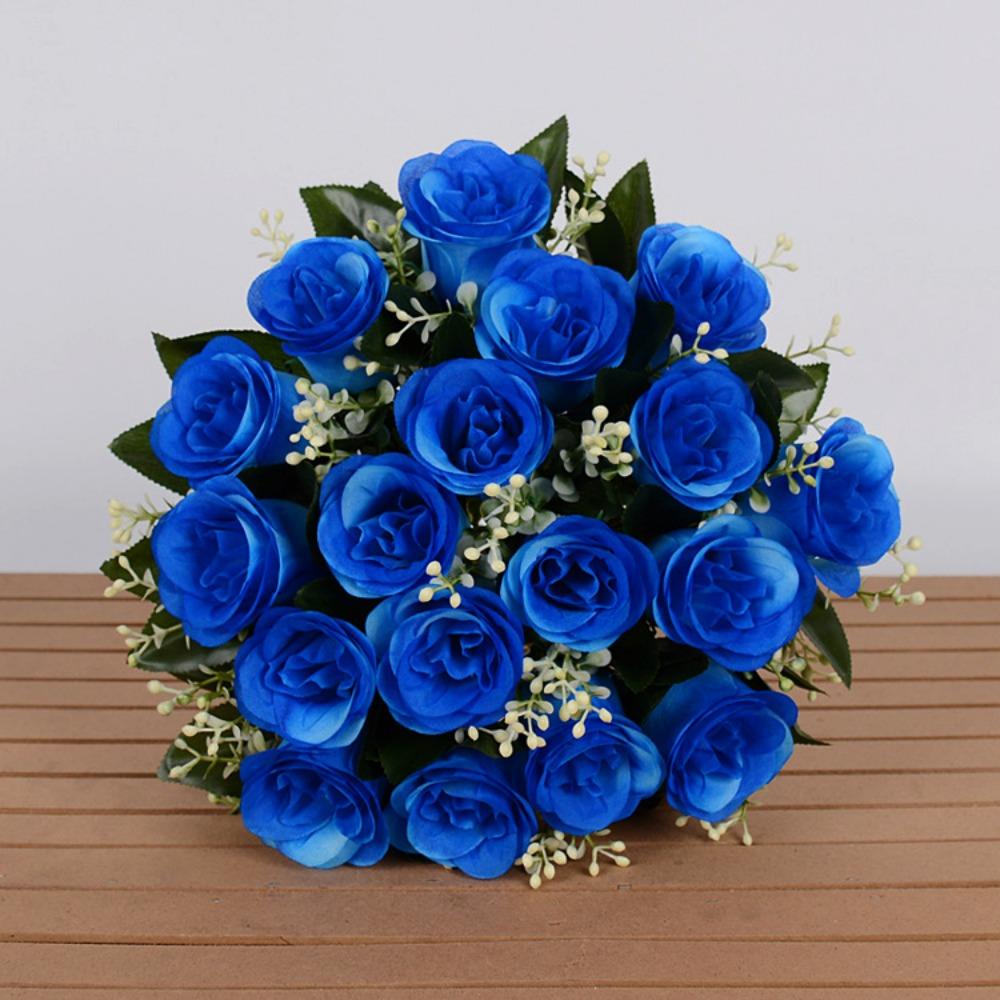 18 Heads Real Happy Flower Mini 10 Colors Natural Simulated Rose Photography Photo Gift Rose Flowers Decorative Home Decorative