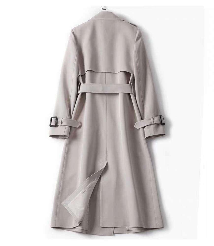 JINLUN Trench Coat with Perfect for Solid Perfect for Fall and Spring Women's Knee-Length Belt, Commuting, Color,