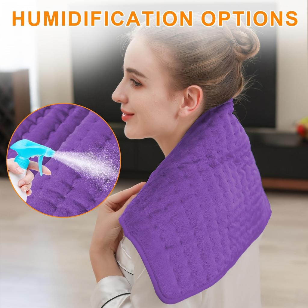 Extra Large Electric Heating Pad - Portable 6-Level Quick Heating To 140°F, Auto Shut-Off In 2 Hours, Machine Washable for Leg, Shoulder, Knee, Neck