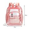 Large Capacity Transparent Backpack for High School Girls - Durable PVC Design.