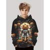 Autumn 3D Halloween Printed Hoodies Fashionable Casual Sports Long Sleeved Children's Boy Hooded Sweatshirts
