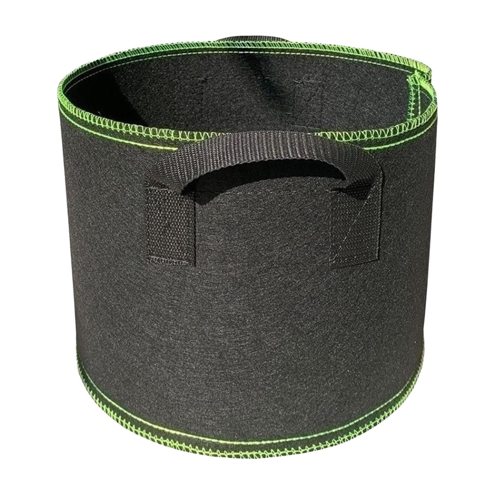 

Black Green Edges Non Woven Planting Bag Felt Vegetable Pot Garden Planter Nutrient Bag 30x25cm 5 GALLONS