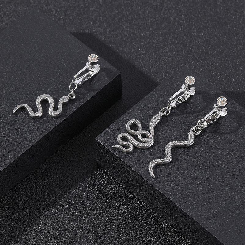Faux Ventre Serpent Faux Piercing de Ventre Clipable Boucle d'Oreille Ombilicale à Clip