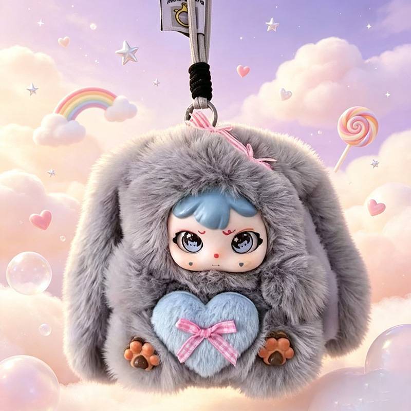 Plush Toy Sweetheart Bunny Bag Charm With Soft Polyester For Girls And Boys