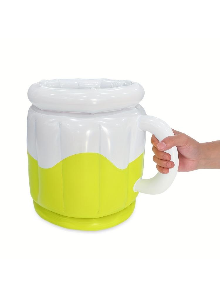 1Pc Inflatable Beer Mug Cooler Durable Drink Chiller Floating Cooler For Pool Party Decorations And Summer Gatherings