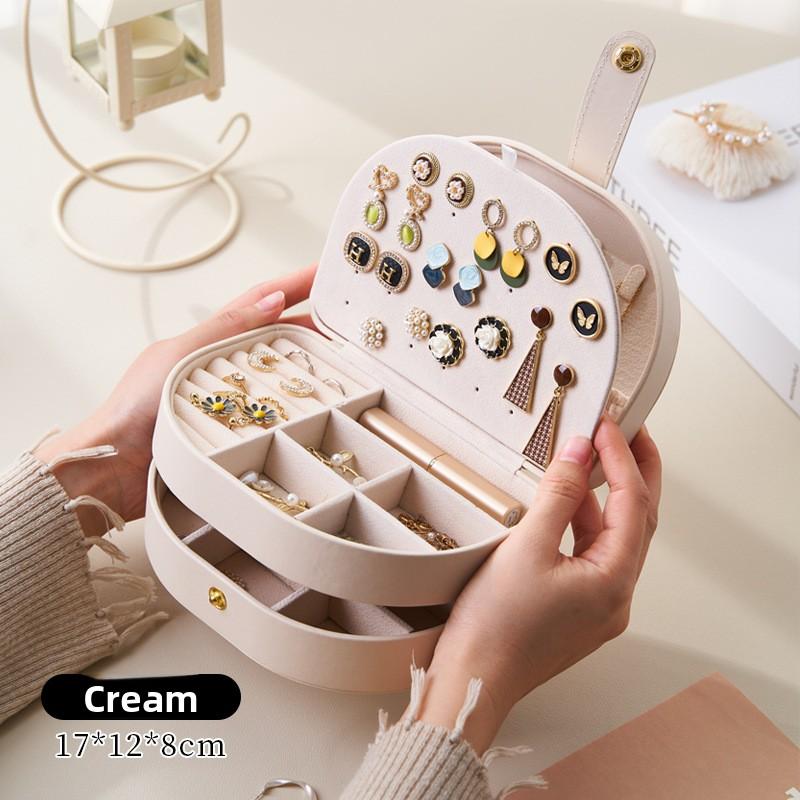 

Maillard Multi-layer Jewelry Box, Jewelry Storage Box, Ring Stud Earrings, Earrings, Jewelry Storage Box. 17*12*8.2cm кремовый