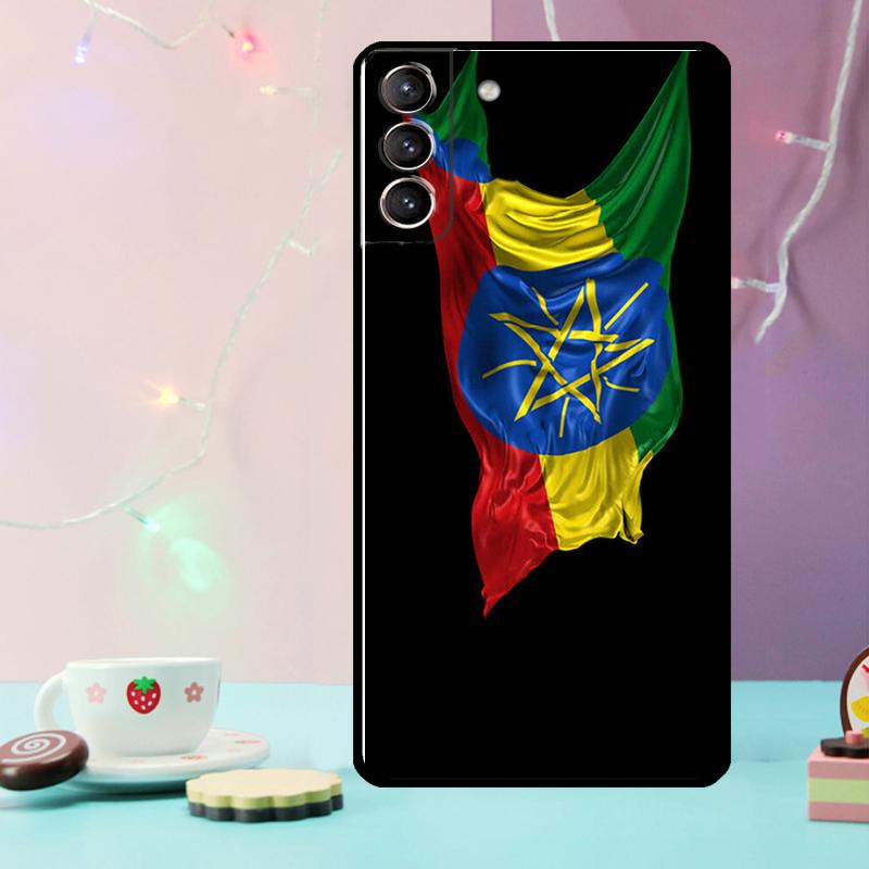 Ethiopia Flag Phone Case For Samsung Galaxy S25 Ultra S20 S21 S22 S23 Plus S9 S10 S25 FE S24 Ultra Cover