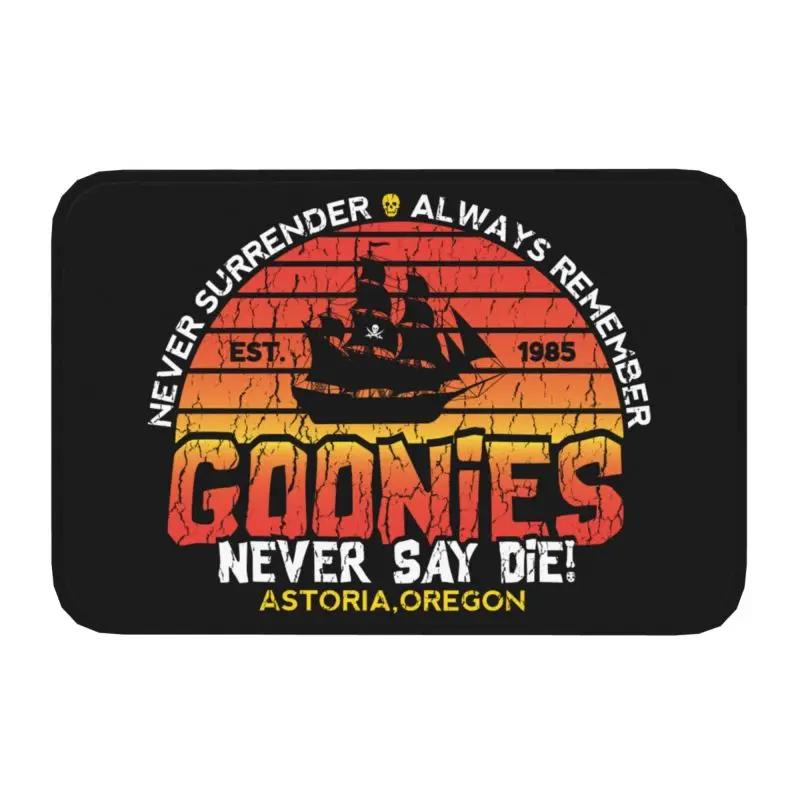 The Goonies Logo Doormat Non-Slip Entrance Kitchen Door Floor Mats Never Say Die Sloth Chunk Fratelli Skull Pirate  Carpet Rug