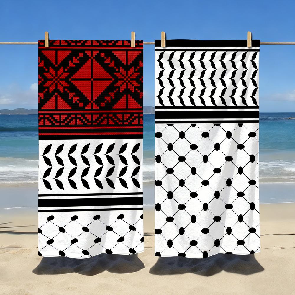 Fashion Hattah Keffiyeh Kufiya Towel For Swim Yoga Gym Quick Drying Soft and skin-friendly Beach Towels All-Season