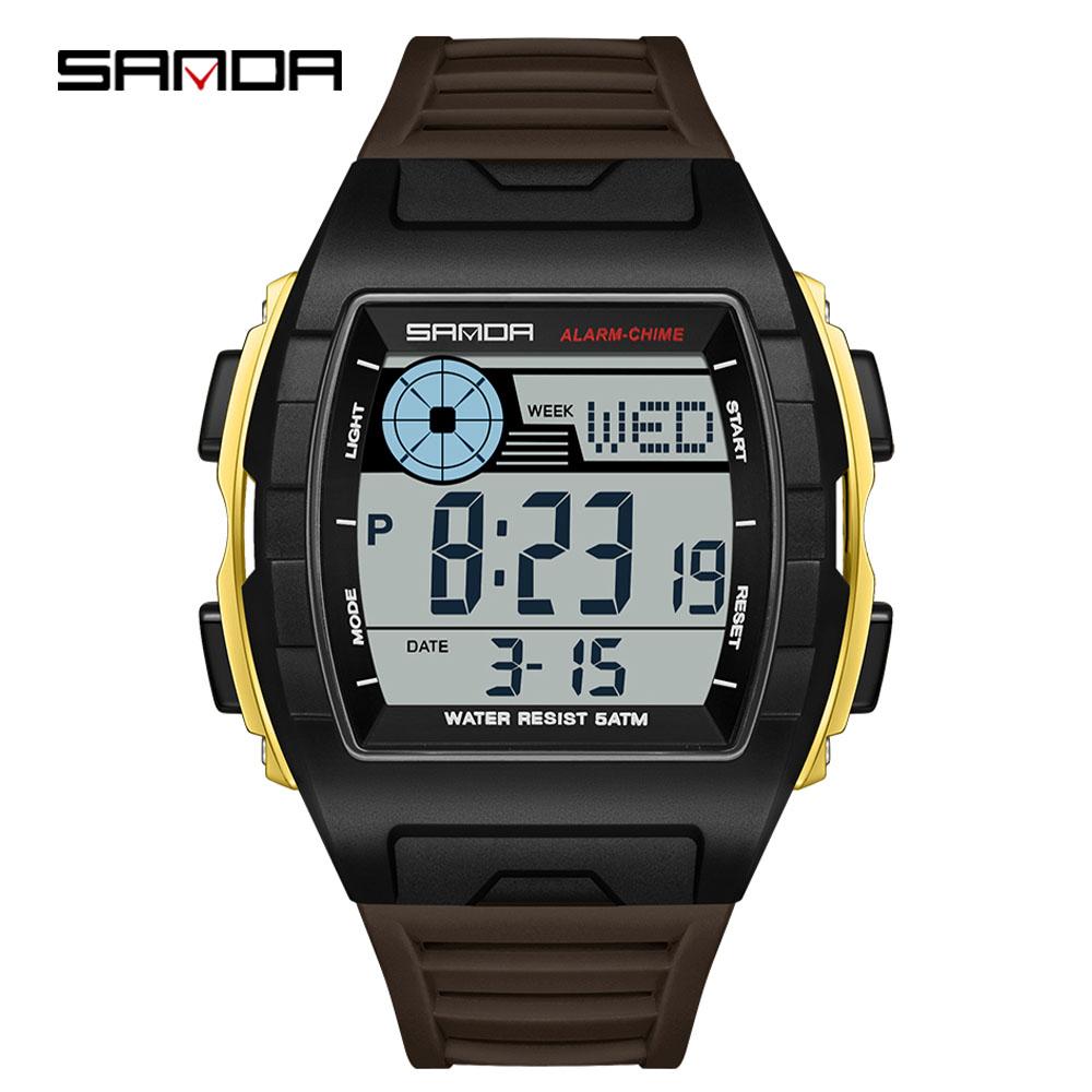 Sanda 2225 Luxury Men's Digital Watch Multi Functional Night Light Calendar Stopwatch Fashion Men's Sports Watch Reloj Hombre