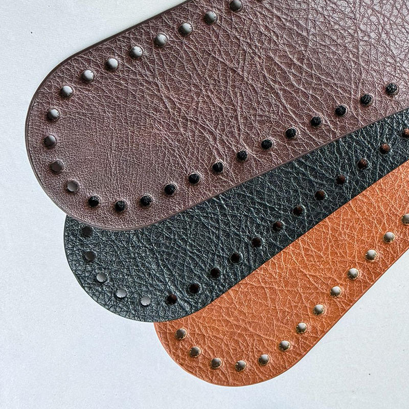 Creative Leather Handbag Strap with Wristlet Handle DIY Knitting Crochet Round Rope Bag Base Vintage Handbag Accessories