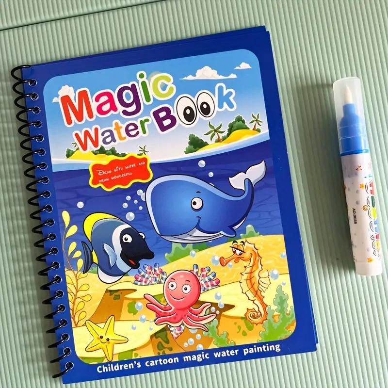 

SeaWorld Watercolor Book with Random Color Pen - Magic Drawing Book for Kids