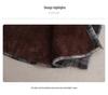 Women's Winter Brushed Plaid Long Sleeve Mid-Length Coat