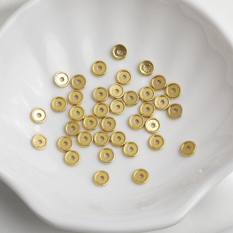 14K Gold Filled Spacer for DIY Jewelry: Grooved Washer for Bracelets & Necklaces