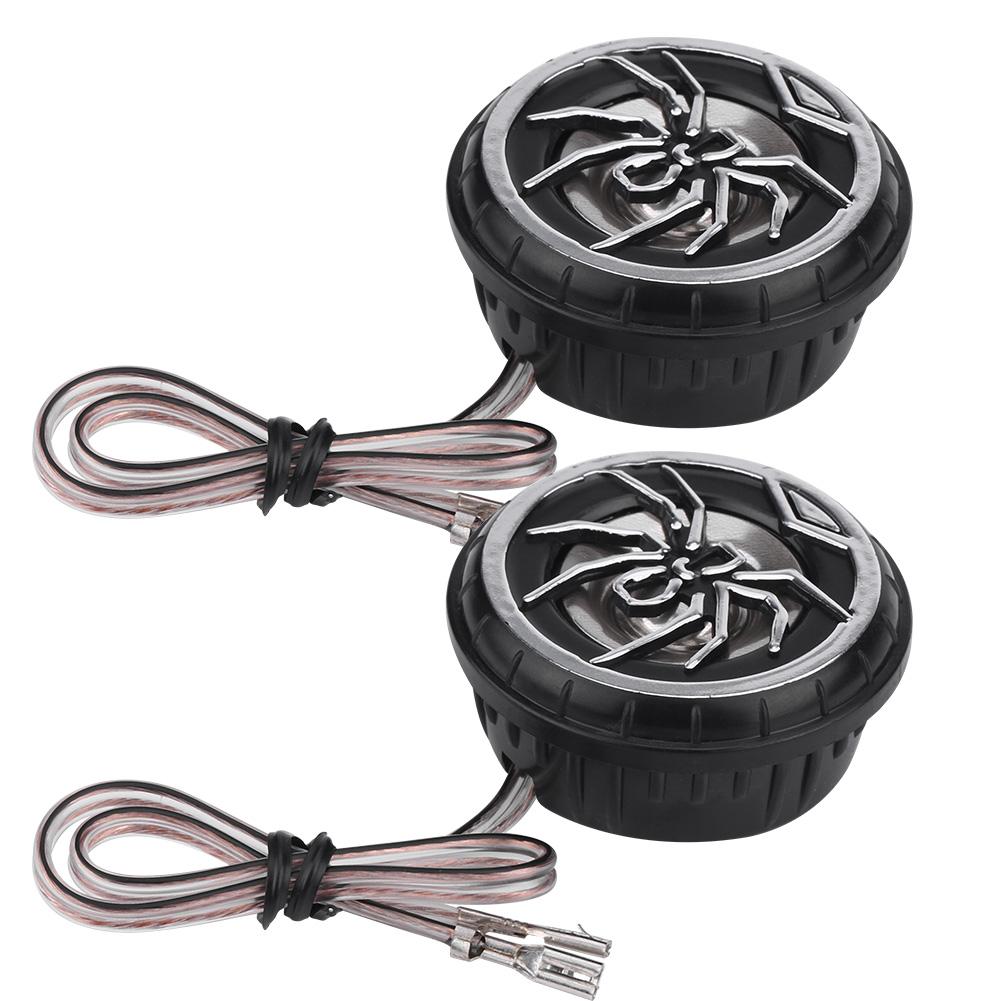 2Pcs Creative Auto Car Spider Pattern Super Power Loud Audio Speaker Tweeter Loudspeaker