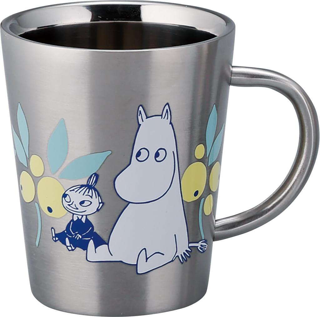 Moomin Stainless Steel Double-Sided Mug (360ml) (Moomin) Made in Japan (Body: China, Japanese Painting) Yamaka Shoten MM8101-856