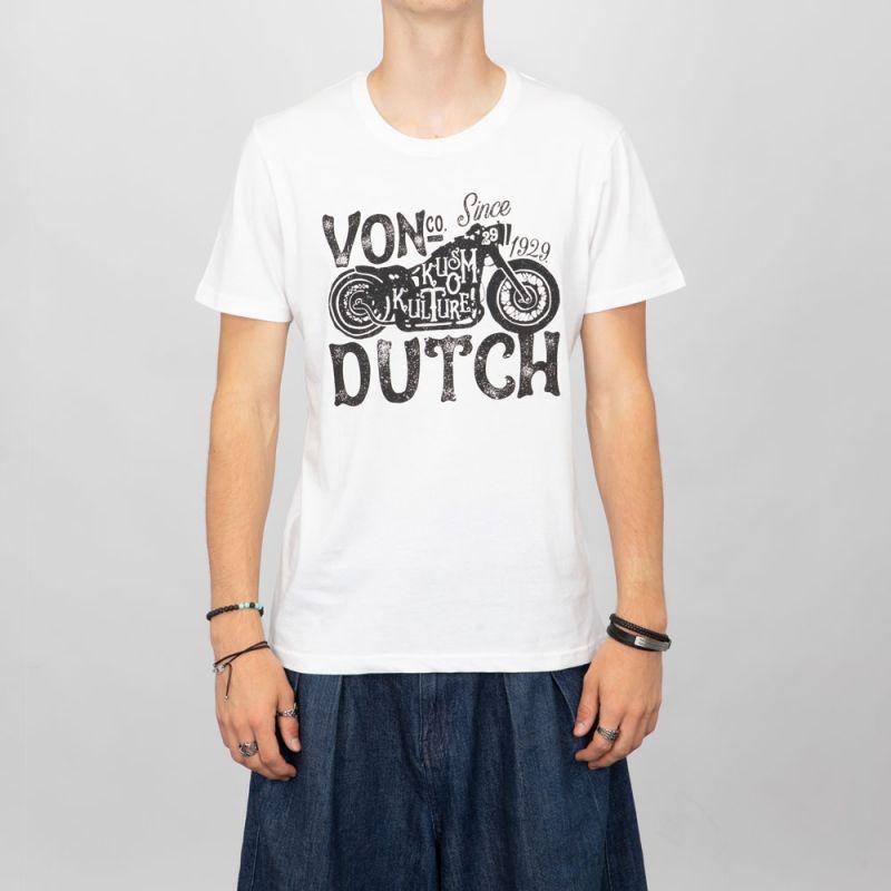 Мужская футболка с круглым вырезом с мотоциклетным принтом VON DUTCH