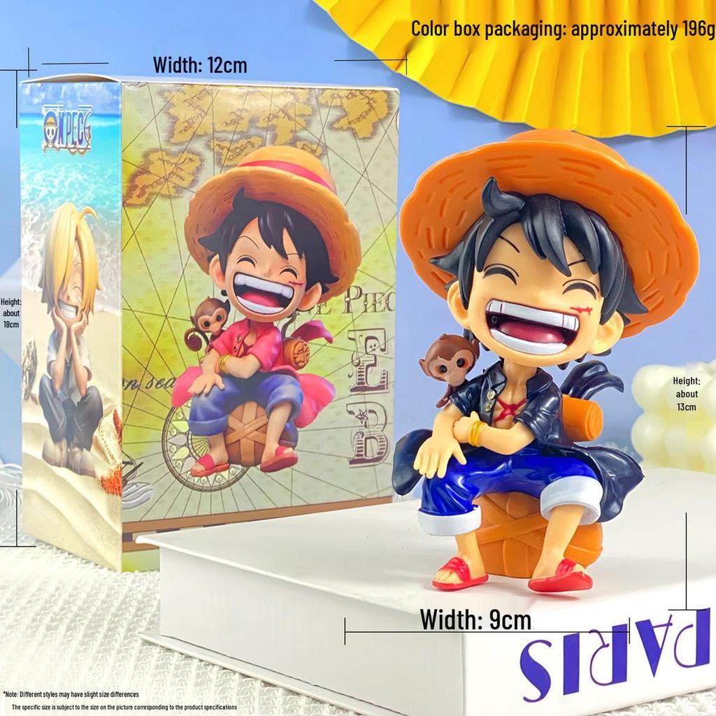 Trendy GK Hand-Painted One Piece Laughing Ace Yamato Car Ornament