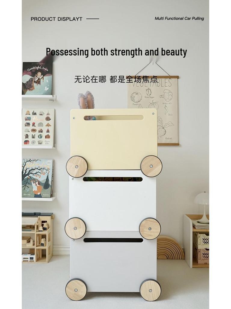 Children's Playhouse Shopping Cart Toy - Educational Storage Trolley for Kids