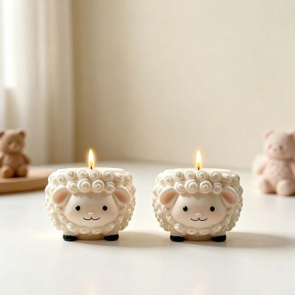 Soft Silicone Animal Statue Mold Handmade Reusable Candle Mold Sheep Silicone Mold  Home Decoration