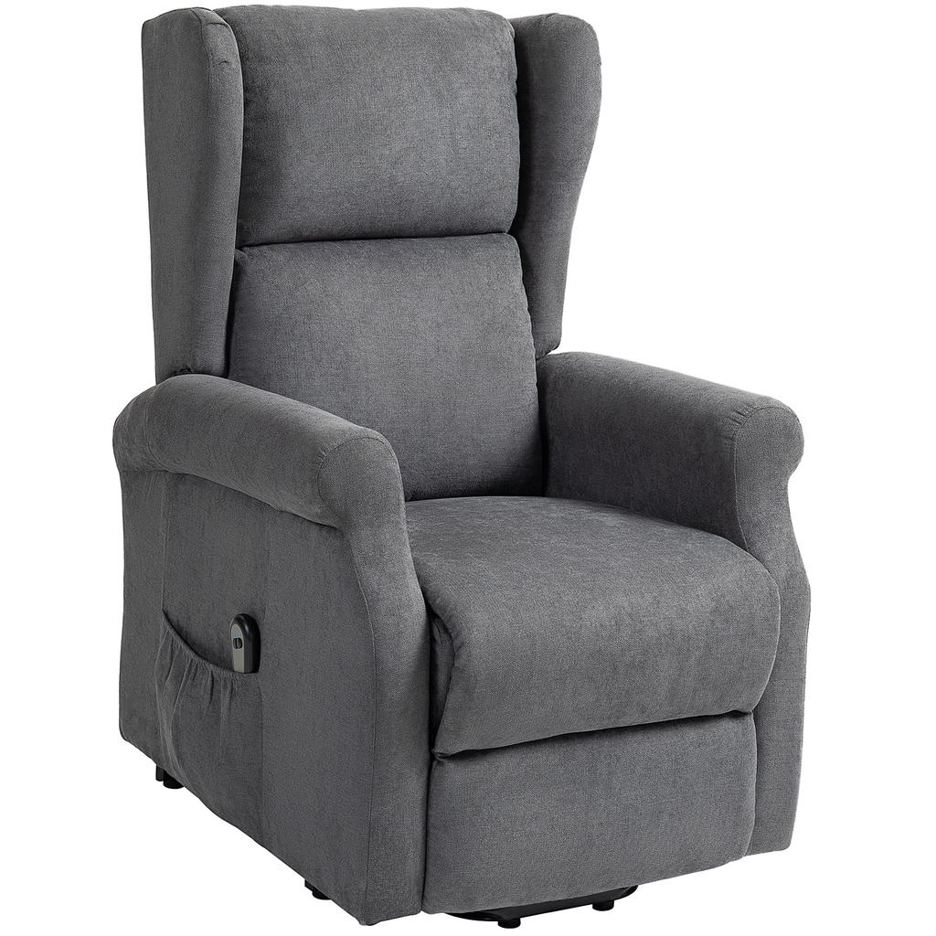 Recliner Chair Lift Assist Reclining Function Up To 200kg 72.5x94x109cm Dark Gray