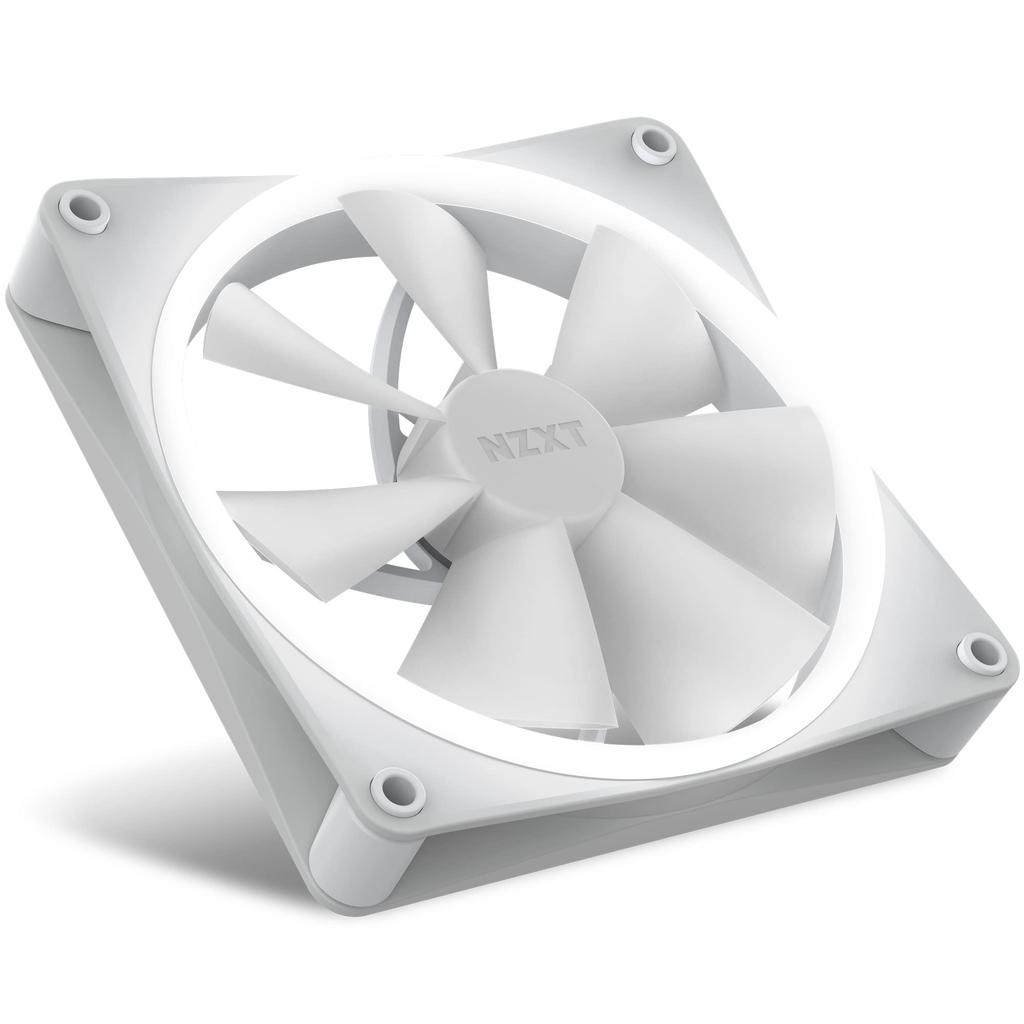 NZXT F140RGB 140mm RGB Compatible White PC Case Fan FN1766 RF-R14SF-W1