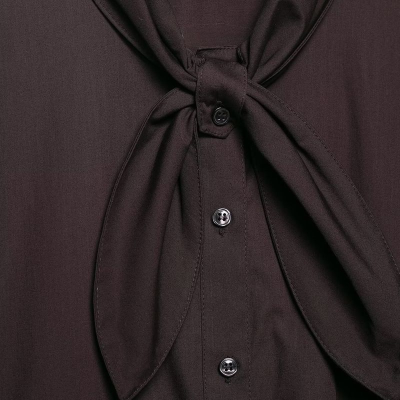 Kaslead New Women clothes Western Style Fashion Simple and Versatile Scarf Poplin Shirts 4661143