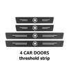 4Pcs Carbon Fiber Car Doorsill Protector Sticker For Jeep Compass Wrangler Gladiator Renegade Grand Cherokee Wagoneer AJW1