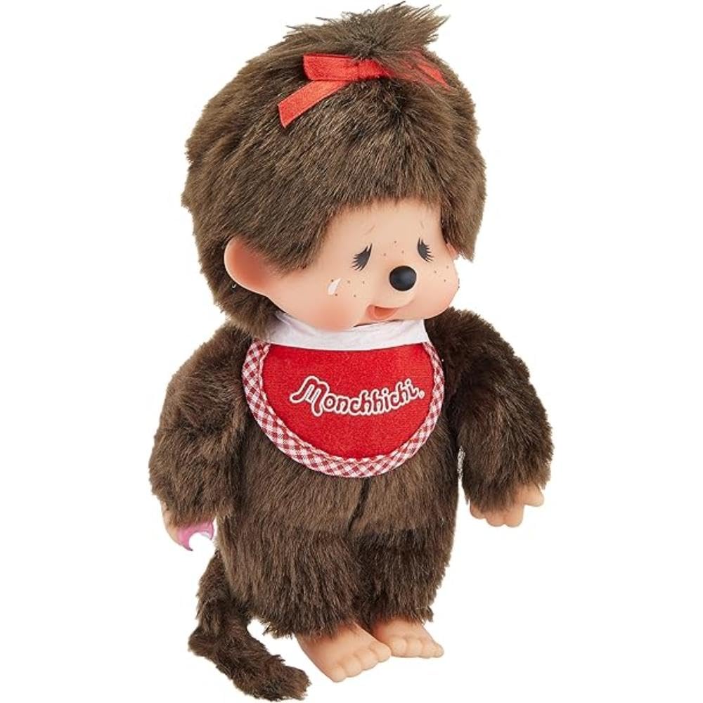 Sekiguchi Monchhichi Premium Standard Small Brown Girl Crying 251117 H21.5 X W13 X D7.5cm