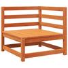Vidaxl 2-Osobowa Sofa Ogrodowa Z Podnóżkiem, Woskowy Brąz, Lita Sosna