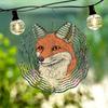 Vibrant Metal Fox Garden Spinner for Outdoor Decor Durable Wind Powered Sculpture for Yard Art and Thanksgiving Decoration Indoor Outdoor Use