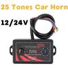Car Horn Controller - 12 Volt Horn Controller, 25 Tone Electric Horn Control Box,