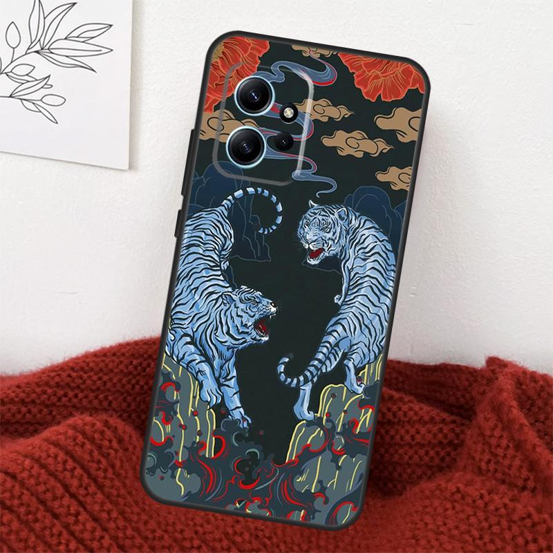 

Tiger Red Sun Japan Art Case For Xiaomi Redmi Note 14 13 10 11 12 15 Pro Plus Cover For Redmi 15 14C 12C 10C 13C 15C Redmi 15C 5G