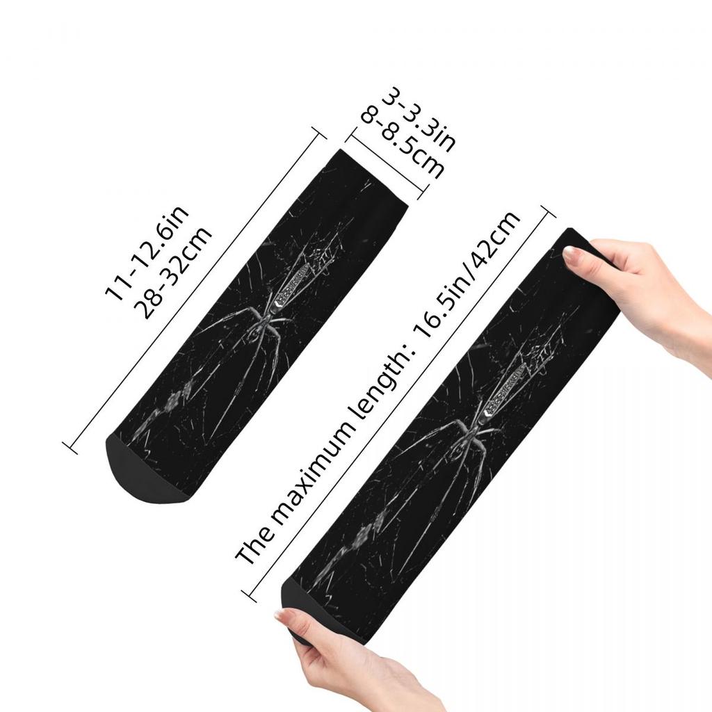 Silk Spinning Spider Scary Spider Ankle Socks Male Mens Women Summer Stockings Printed
