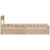 Vidaxl Estructura de Cama Sin Colchón, 75X190 Cm, Madera de Pino Maciza