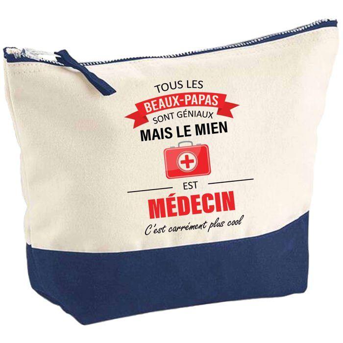 Trousse de maquillage - PLANETEE - Beau-Papa Médecin - Grand format - Coton - Impression HD France