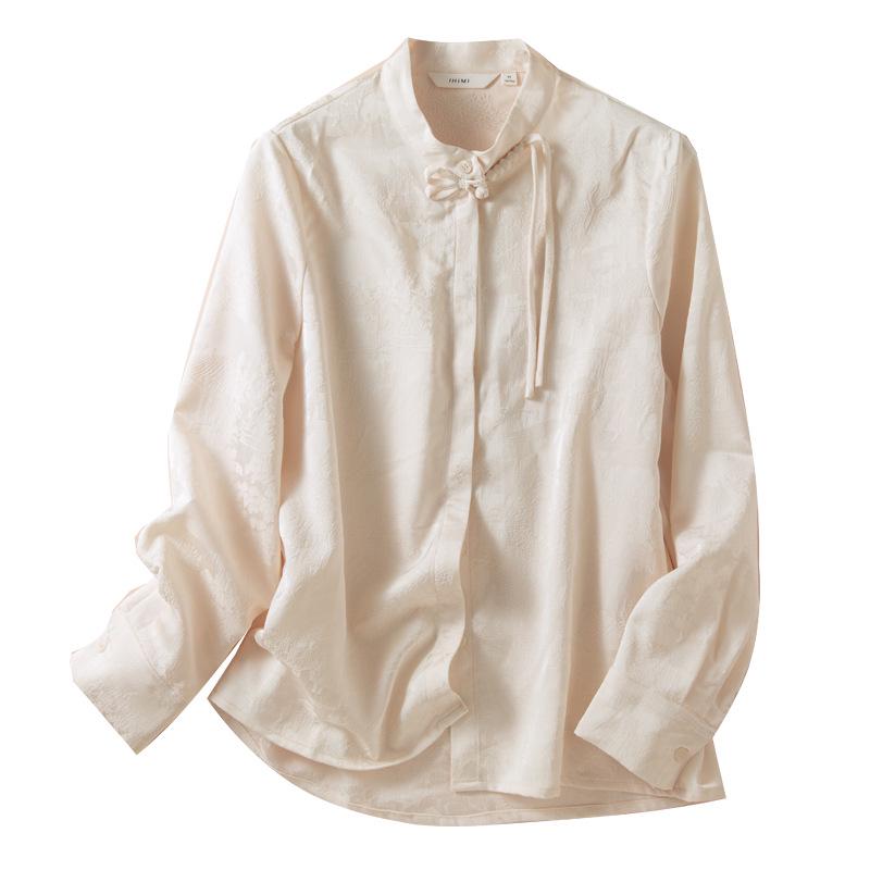 Women's 2026 Spring Chinese Style Slim Fit Long Sleeve Shirt