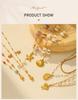 Summer Bohe Starfish Shell Conch Charms Pendant Neccklace for Women, 18k PVD Gold Plated Stainless Steel Beach Holiday Gift