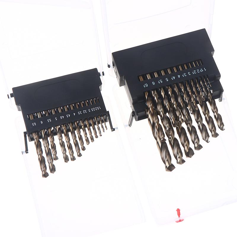 13/19/25Pcs HSS M35 Cobalt High Speed Steel Twist Drill Bit Tool Set Of Drills Accessories For Metal Stainless Steel Drilling