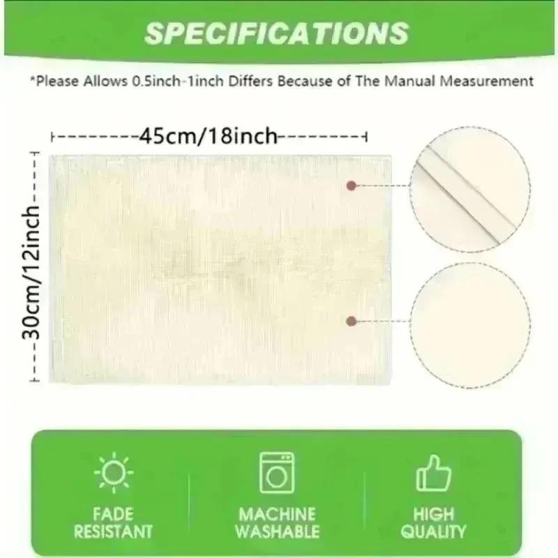 Plátěné podložky pod talíře Květinový potisk Kuchyňské doplňky Vhodné pro domácnost Elegantní Černobílý mramor Jednoduchý a odolný design