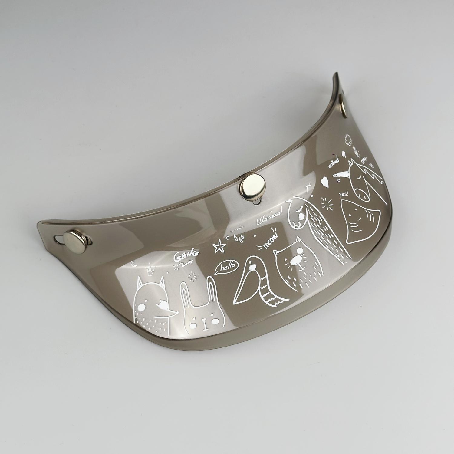 

Cute helmet brim universal retro three button rainproof decoration brim MT-5 brim армия зеленый