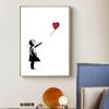 Banksy Girl with Balloon Graffiti Contemporary Print Poster Wall Canvas Art Sample Painting for Living Room Home Decor Cuadros