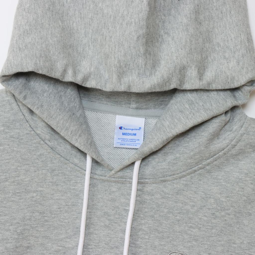 Champion Basic Long Sleeve Fleece Hoodie with Embroidered Oxford Size XL Women's Logo, Gray, (CW-Y107)