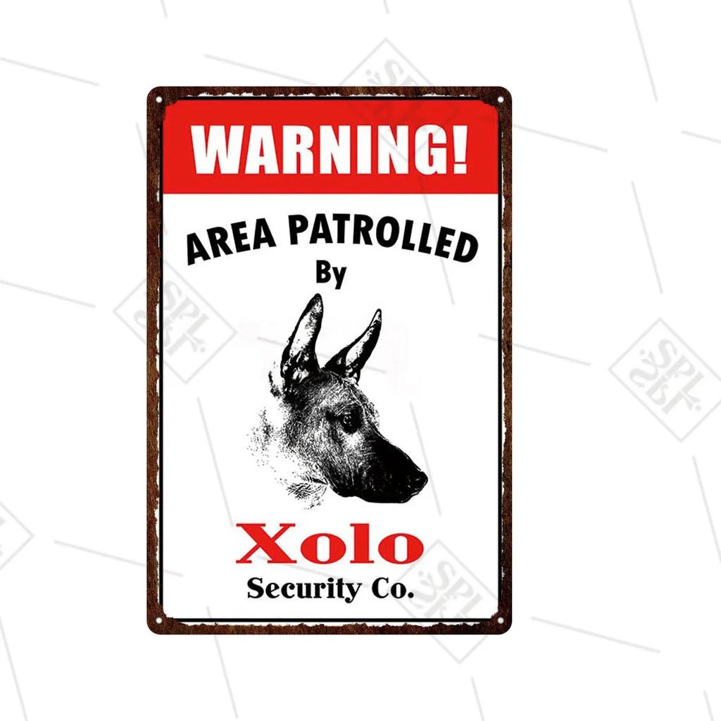 Akita Corgi Dog Breed Metal Sign Beware Of The Dog Warning Sign Pet Shop Wall Decoration Family Doorplate Vintage Tin Plaque