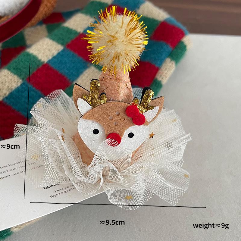 Christmas 3D Deer Hair Clip Headband for Girls