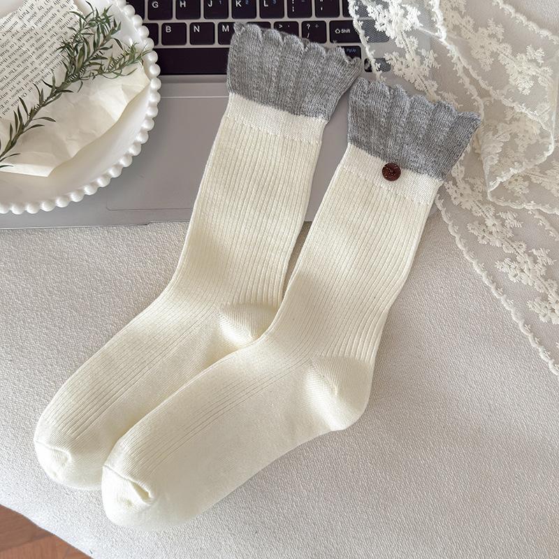 Meias de Veludo Australiano Meias de Cano Médio Meias de Veludo para Estação Espessas Quentes para Casa Chão Dormir Meias Cor Doce Meias Mulher